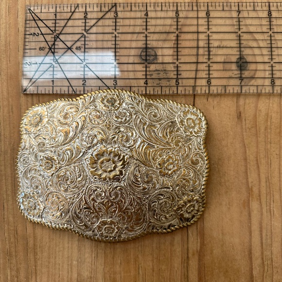 Vintage 4 3/4” x 6” Western “trophy” Belt Buckle - Picture 3 of 6